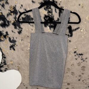 Free People Gray Sleeveless Top